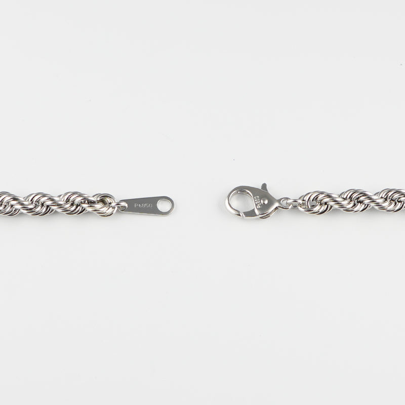 お得な情報満載 パイプロープブレスレット Pt850 チェーン ロープ 17cm 幅4mm アクセサリー