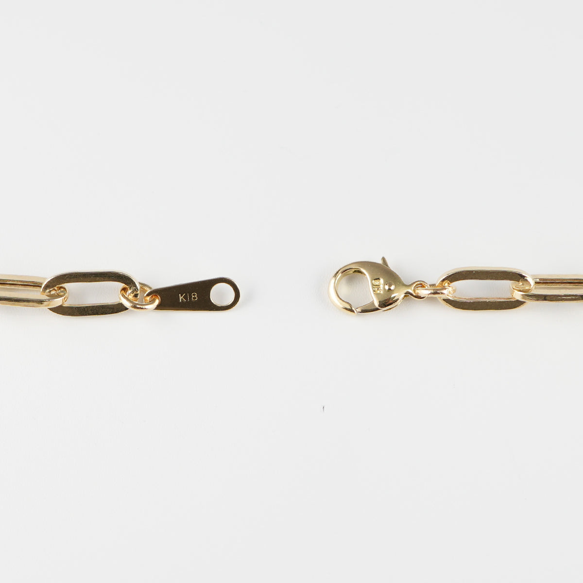 クリップチェーン ネックレス K18 幅5.3mm 55cm