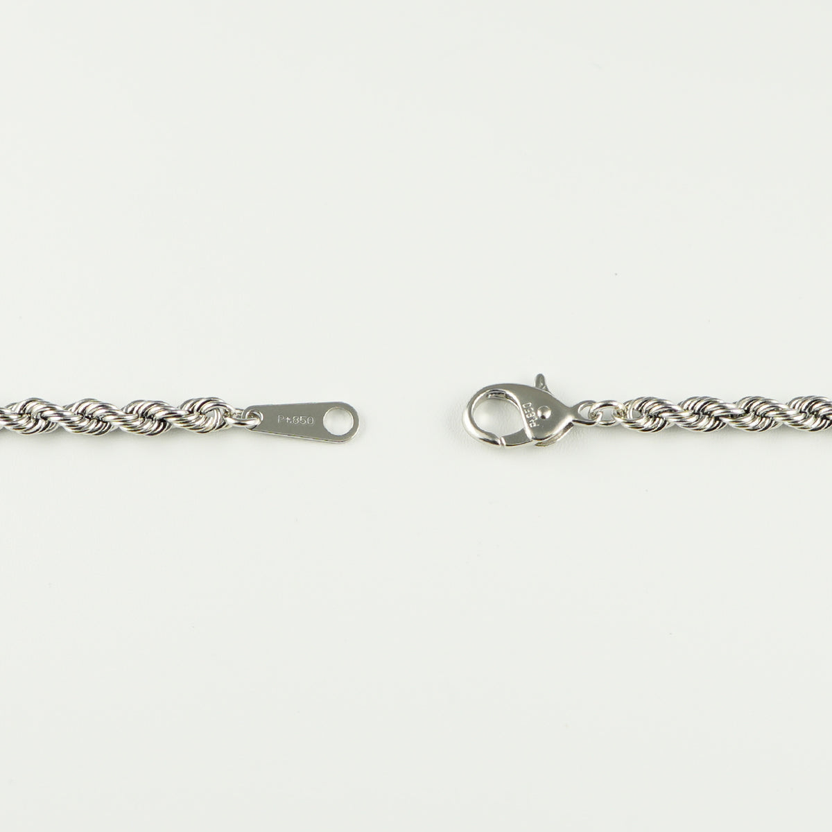 新品】Pt850 プラチナ パイプロープブレスレット幅2.0mm長さ18cm