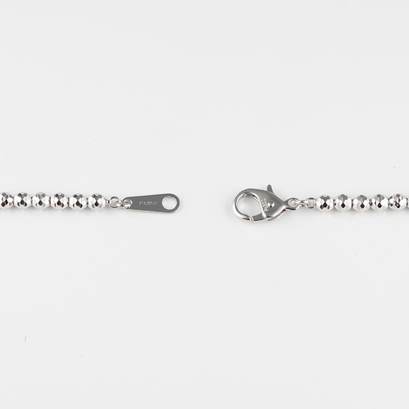 シャンデリアカットボール ネックレス Pt850 幅3mm 50cm