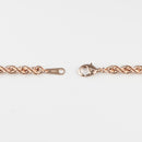 パイプロープ ブレスレット K18 ピンクゴールド 幅4mm 20cm