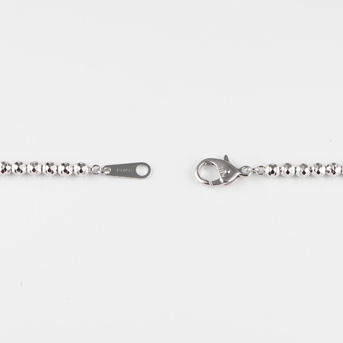 シャンデリアカットボール ブレスレット Pt850 幅3mm 18cm