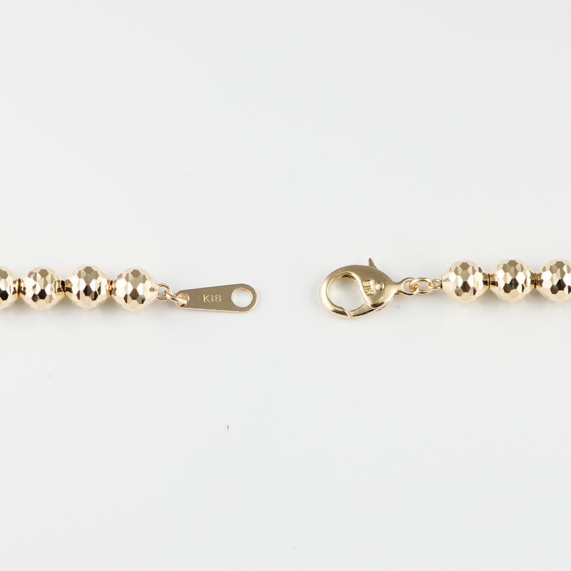 シャンデリアカットボールブレスレット K18 幅5mm 19cm