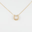 プチネックレス K18 ダイヤモンド付 0.10ct (Type-PB) K18 カット小豆チェーン ネックレス ※スライドアジャスター仕様