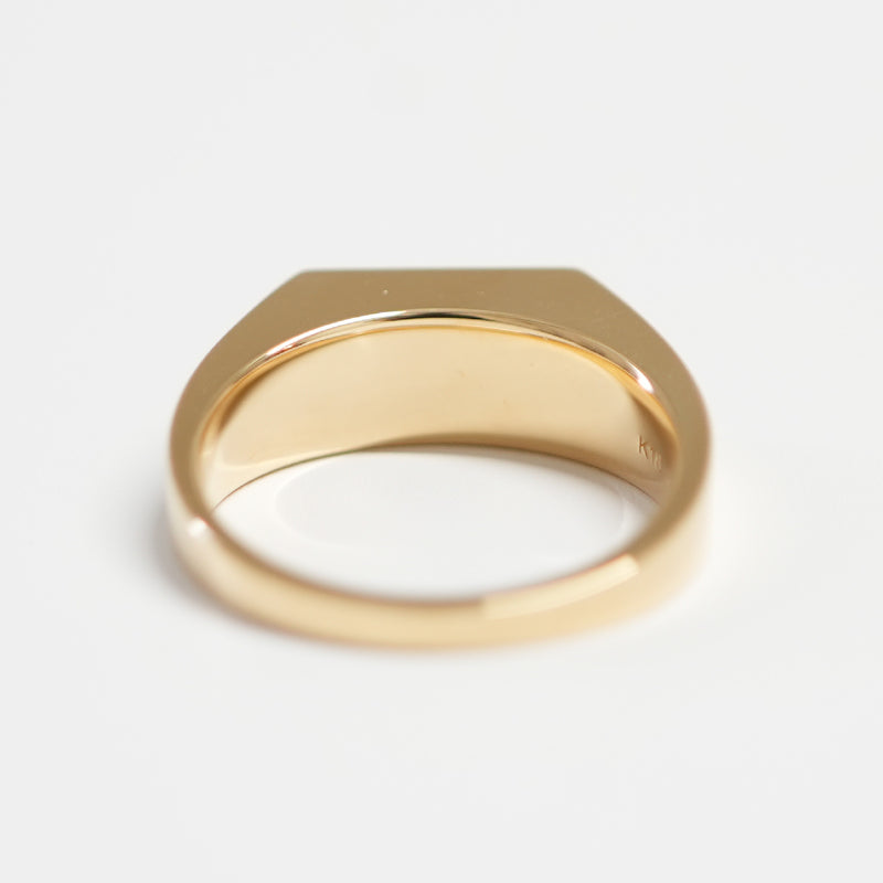 リング 印台 (Type‐SI) K18 0.16ct以上 ダイヤ付