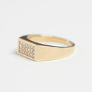 リング 印台 (Type‐SI) K18 0.16ct以上 ダイヤ付