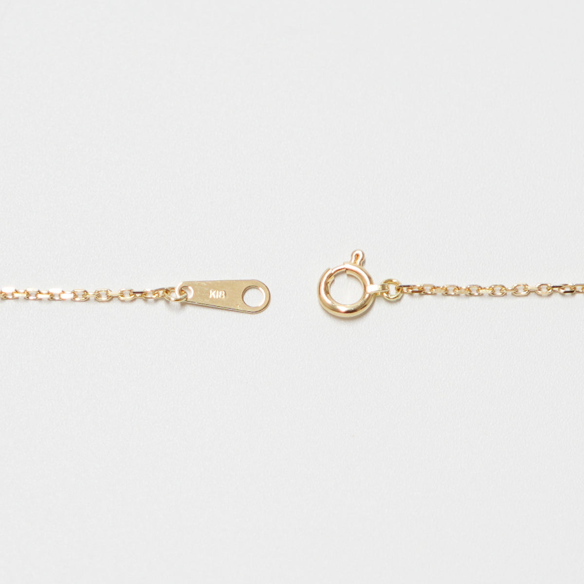 プチネックレス K18 ダイヤモンド付 0.2ct (Type-LO) K18 カット小豆
