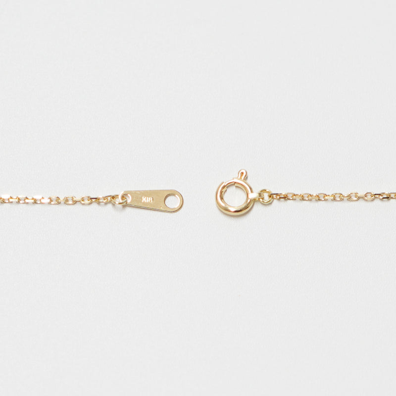 プチネックレス K18 ダイヤモンド付 0.2ct (Type-LO) K18 カット小豆