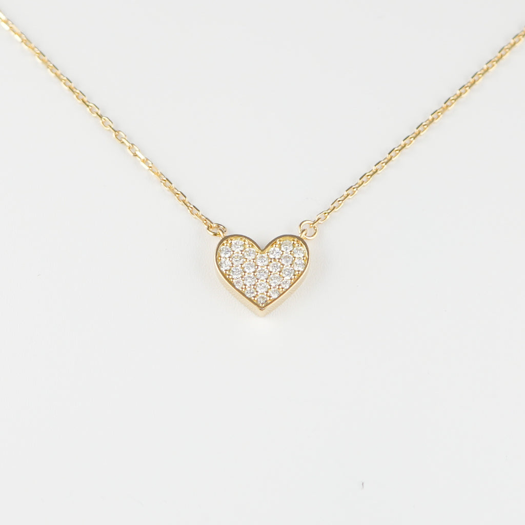 プチネックレス K18 ダイヤモンド付 0.2ct (Type-LO) K18 カット小豆
