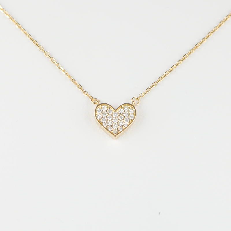 プチネックレス K18 ダイヤモンド付 0.2ct (Type-LO) K18 カット小豆