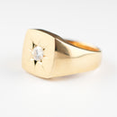 リング 印台(大) K18 0.3ct以上 ダイヤ付