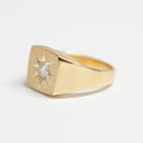 リング 印台(中) K18 0.3ct以上 ダイヤ付