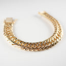 【要お問い合わせ】喜平 ブレスレット K18 トリプル 12面 105g 21cm (出来上がり重量約103g前後) 造幣局検定マーク(ホールマーク)刻印入りベース アフターダイヤ留め加工(1コマ10pc留め) 喜平金具アフターダイヤ留め加工