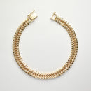 【要お問い合わせ】喜平 ブレスレット K18 トリプル 8面 30g 20cm (出来上がり重量約28g前後) 造幣局検定マーク(ホールマーク)刻印入りベース アフターダイヤ留め加工(1コマ4pc留め)