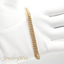 【要お問い合わせ】喜平 ブレスレット K18 トリプル 12面 30g 20cm (出来上がり重量約29g前後) 造幣局検定マーク(ホールマーク)刻印入りベース アフターダイヤ留め加工(1コマ6pc留め) 喜平金具アフターダイヤ留め加工