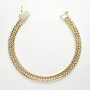 【要お問い合わせ】喜平 ブレスレット K18 トリプル 12面 30g 20cm (出来上がり重量約29g前後) 造幣局検定マーク(ホールマーク)刻印入りベース アフターダイヤ留め加工(1コマ6pc留め) 喜平金具アフターダイヤ留め加工