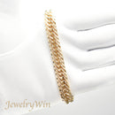 【要お問い合わせ】喜平 ブレスレット K18 トリプル 8面 50g 20cm (出来上がり重量約48g前後) 造幣局検定マーク(ホールマーク)刻印入りベース アフターダイヤ留め加工(1コマ6pc留め) 喜平金具アフターダイヤ留め加工