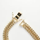 【要お問い合わせ】喜平 ブレスレット K18 トリプル 8面 50g 20cm (出来上がり重量約48g前後) 造幣局検定マーク(ホールマーク)刻印入りベース アフターダイヤ留め加工(1コマ6pc留め) 喜平金具アフターダイヤ留め加工