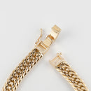 【要お問い合わせ】喜平 ブレスレット K18 トリプル 12面 50g 20cm (出来上がり重量約49g前後) 造幣局検定マーク(ホールマーク)刻印入りベース アフターダイヤ留め加工(1コマ6pc留め) 喜平金具アフターダイヤ留め加工