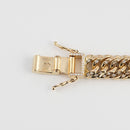 【要お問い合わせ】喜平 ネックレス K18 トリプル 8面 125g 50cm (出来上がり重量約121g前後) 造幣局検定マーク(ホールマーク)刻印入りベース アフターダイヤ留め加工(1コマ6pc留め) 喜平金具アフターダイヤ留め加工