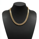 【要お問い合わせ】喜平 ネックレス K18 トリプル 8面 125g 50cm (出来上がり重量約121g前後) 造幣局検定マーク(ホールマーク)刻印入りベース アフターダイヤ留め加工(1コマ6pc留め) 喜平金具アフターダイヤ留め加工