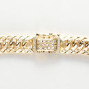 【要お問い合わせ】喜平 ブレスレット K18 トリプル 8面 30g 18cm (出来上がり重量約30g前後) 造幣局検定マーク(ホールマーク)刻印入りベース アフターダイヤ留め加工(1コマ6pc留め) 喜平金具アフターダイヤ留め加工