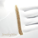 【要お問い合わせ】喜平 ブレスレット K18 トリプル 8面 30g 18cm (出来上がり重量約30g前後) 造幣局検定マーク(ホールマーク)刻印入りベース アフターダイヤ留め加工(1コマ6pc留め) 喜平金具アフターダイヤ留め加工