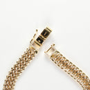 【要お問い合わせ】喜平 ブレスレット K18 トリプル 8面 30g 18cm (出来上がり重量約30g前後) 造幣局検定マーク(ホールマーク)刻印入りベース アフターダイヤ留め加工(1コマ6pc留め) 喜平金具アフターダイヤ留め加工