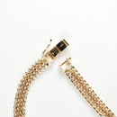 【要お問い合わせ】喜平 ブレスレット K18 トリプル 8面 30g 20cm (出来上がり重量約29g前後) 造幣局検定マーク(ホールマーク)刻印入りベース アフターダイヤ留め加工(1コマ6pc留め) 喜平金具アフターダイヤ留め加工