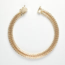 【要お問い合わせ】喜平 ブレスレット K18 トリプル 8面 30g 20cm (出来上がり重量約29g前後) 造幣局検定マーク(ホールマーク)刻印入りベース アフターダイヤ留め加工(1コマ6pc留め) 喜平金具アフターダイヤ留め加工