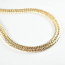 【要お問い合わせ】喜平 ネックレス K18 トリプル 8面 83g 50cm (出来上がり重量約79g前後) 造幣局検定マーク(ホールマーク)刻印入りベース アフターダイヤ留め加工(1コマ6pc留め) 喜平金具アフターダイヤ留め加工