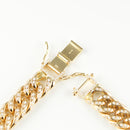 【要お問い合わせ】喜平 ネックレス K18 ダブル 6面 250g 50cm (出来上がり重量約241g前後) 造幣局検定マーク(ホールマーク)刻印入りベース アフターダイヤ留め加工(1コマ8pc留め) 喜平金具アフターダイヤ留め加工