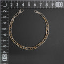 ダブル小豆チェーン ブレスレット K18 Pt850 コンビ 幅4.0mm 0.7角線 19cm