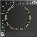 ダブル小豆チェーン ブレスレット K18 Pt850 コンビ 幅4.0mm 0.7角線 20cm