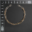 ダブル小豆チェーン ブレスレット K18 Pt850 コンビ 幅4.7mm 1.0角線 19cm