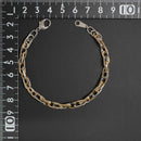 ダブル小豆チェーン ブレスレット K18 Pt850 コンビ 幅4.7mm 1.0角線 19cm