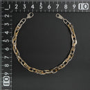 ダブル小豆チェーン ブレスレット K18 Pt850 コンビ 幅4.7mm 1.0角線 20cm