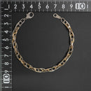 ダブル小豆チェーン ブレスレット K18 Pt850 コンビ 幅4.7mm 1.0角線 20cm