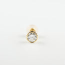 ピアス K18 0.4ct ダイヤ付 片方 落ちにくいピアスキャッチ ※フクリン留め