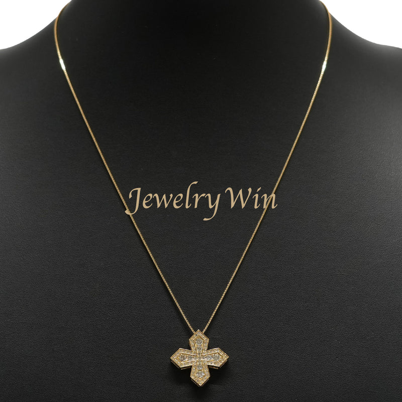 ダイヤモンドプチネックレス K18 0.85ct K18 チェーン (Type-CB)