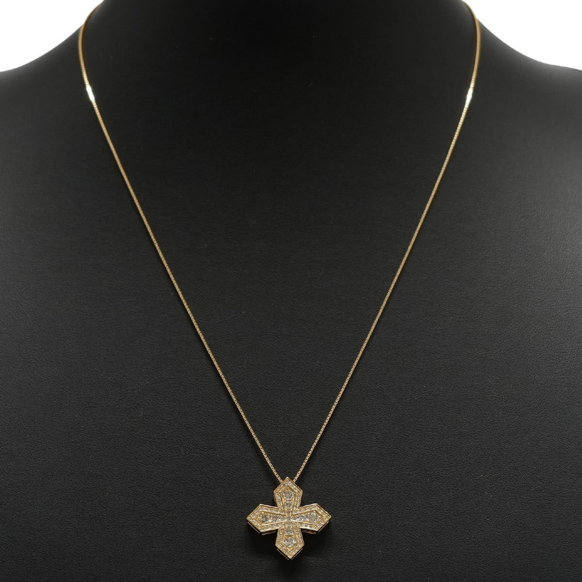 ダイヤモンドプチネックレス K18 0.85ct K18 チェーン (Type-CB)