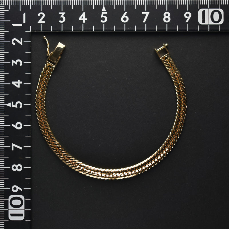 喜平 ブレスレット K18 トリプル 12面 10.5g 16cm 造幣局検定マーク(ホールマーク)刻印入り