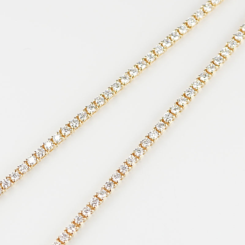 ダイヤモンドテニス ネックレス ストレート K18枠 幅約2.4mm 45cm