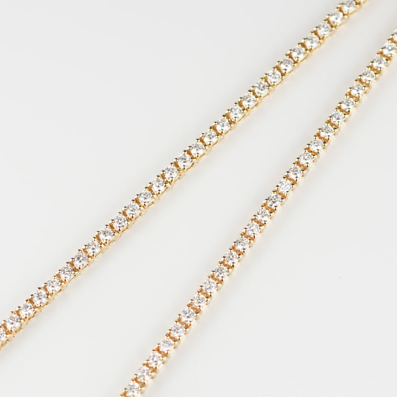 ダイヤモンドテニス ネックレス ストレート K18枠 幅約2.4mm 50cm