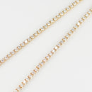 ダイヤモンドテニス ネックレス ストレート K18枠 幅約2.4mm 50cm トータル5.01ct カラー:G〜H クラリティ:SI-1〜SI-2 カット:VG〜G ※ダイヤモンドのグレードは目安となります※