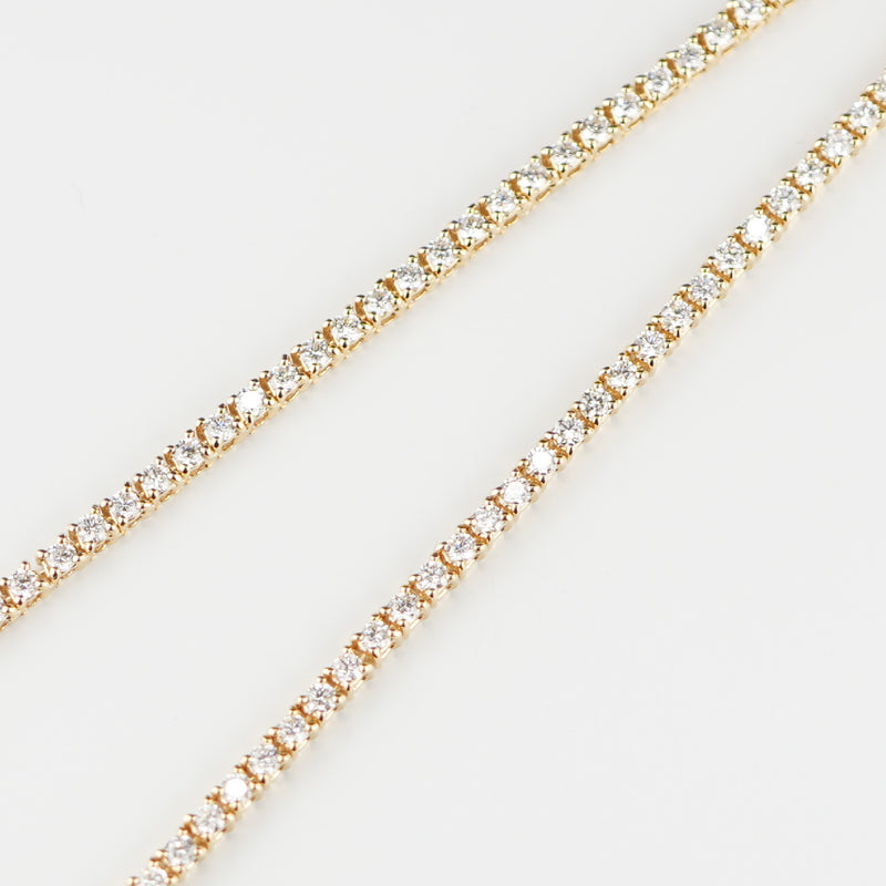 ダイヤモンドテニス ネックレス ストレート K18枠 幅約2.4mm 50cm