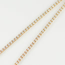 ダイヤモンドテニス ネックレス ストレート K18枠 幅約2.4mm 50cm トータル5.02ct カラー:G〜H クラリティ:VS-2〜SI-1 カット:VG〜G ※ダイヤモンドのグレードは目安となります※