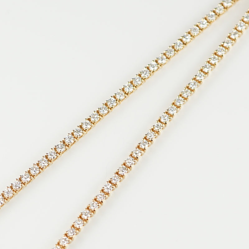 ダイヤモンドテニス ネックレス ストレート K18枠 幅約2.4mm 50cm