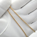 カット小豆チェーン ネックレス K18 幅2.0mm 0.6φ 55cm