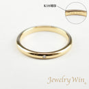 リング 甲丸リング K18 幅2.2mm ダイヤ付